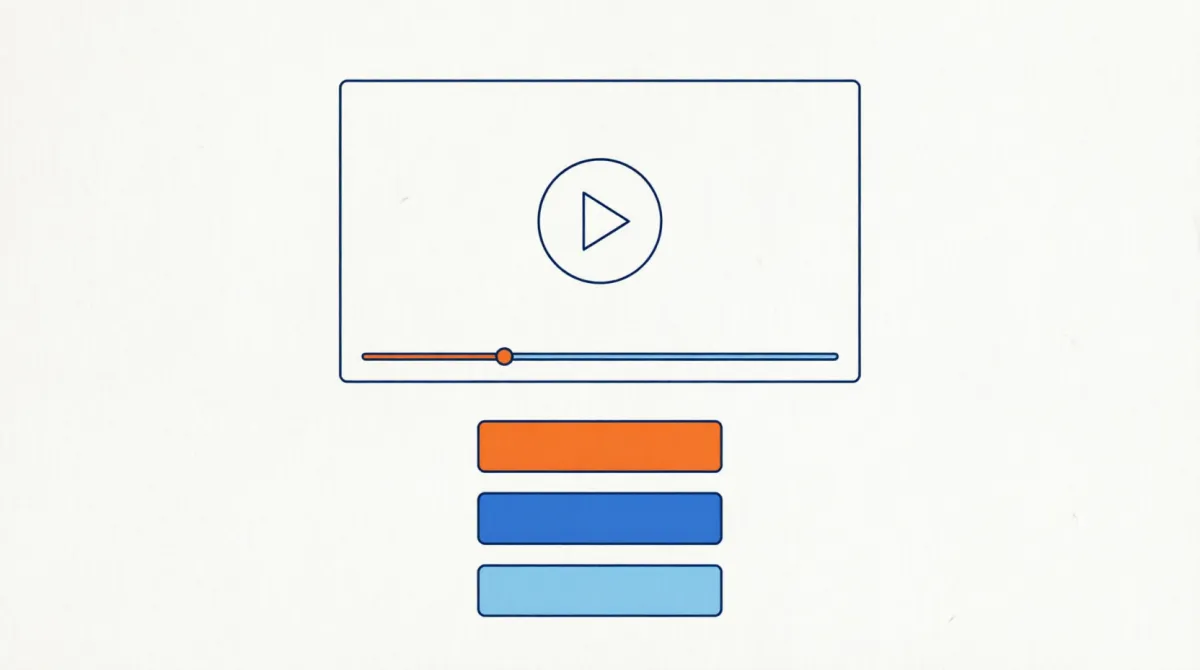 Player de vídeo de um conteúdo de treinamento entregue de forma automatizada num LMS