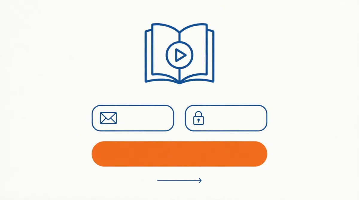 Tela de acesso de uma plataforma LMS: login do colaborador para entrar nos treinamentos